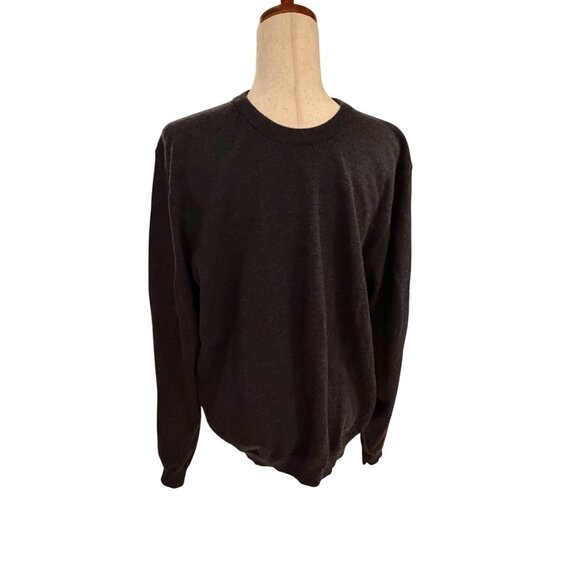 Brooks Brothers Other - Brooks Brothers Mens Charcoal‎ Gray Merino Wool Blend Stretch Crewneck Sweater L